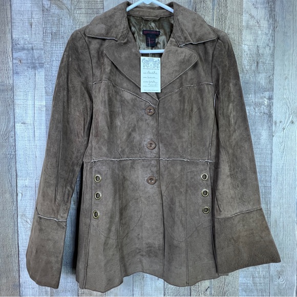 Gypsies and Lords Small Claudette Brown Suede Lined Jacket Immaculate Be…